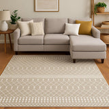 8' X 10' Green Geometric Area Rug