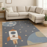 8' X 10' Blue Area Rug