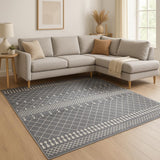 9' X 12' Blue Geometric Area Rug
