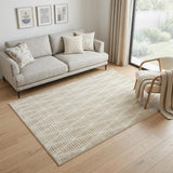 5' X 7' Beige Geometric Area Rug