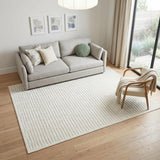 5' X 7' Ivory Geometric Area Rug