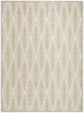 7' X 9' Beige Geometric Area Rug