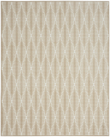 8' X 10' Beige Geometric Area Rug
