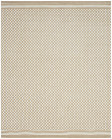 8' X 10' Beige Geometric Area Rug
