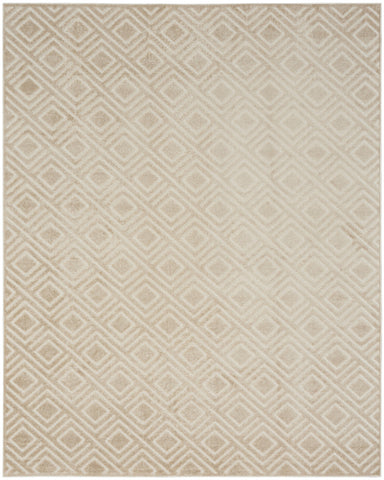 8' X 10' Beige Geometric Area Rug