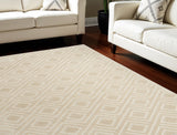 8' X 10' Beige Geometric Area Rug