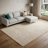 8' X 10' Beige Geometric Area Rug