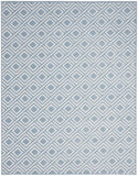 8' X 10' Blue Geometric Area Rug