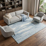 8' X 10' Blue Geometric Area Rug