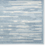 8' X 10' Blue Geometric Area Rug