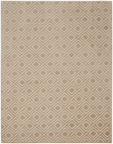 8' X 10' Brown Geometric Area Rug