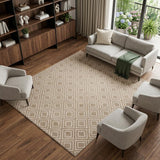 8' X 10' Brown Geometric Area Rug
