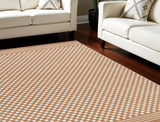 8' X 10' Brown Geometric Area Rug