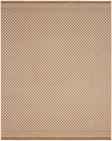 8' X 10' Brown Geometric Area Rug
