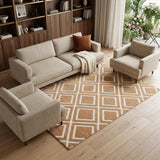 8' X 10' Brown Geometric Area Rug