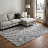 8' X 10' Gray Geometric Area Rug