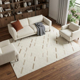 8' X 10' Ivory Geometric Area Rug
