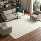8' X 10' Ivory Geometric Area Rug
