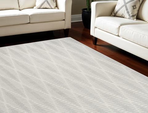 8' X 10' Gray Geometric Area Rug