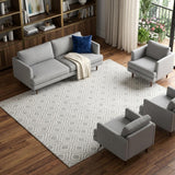 8' X 10' Gray Geometric Area Rug
