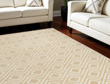 8' X 10' Tan Geometric Area Rug