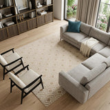 8' X 10' Tan Geometric Area Rug
