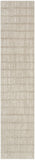 10' Ivory and Gray Geometric Runner Rug