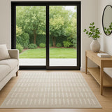 6' Gray Geometric Runner Rug