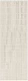 6' Ivory and Gray Geometric Runner Rug