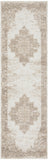 10' Ivory Floral Power Loom Runner Rug