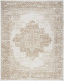 4' X 6' Ivory Floral Power Loom Area Rug
