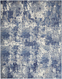 4' X 6' Blue Abstract Power Loom Area Rug