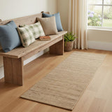 6' Tan Jute Hand Woven Runner Rug