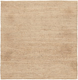 4' Beige Jute Hand Woven Square Rug