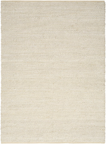 5' X 7' Ivory Jute Hand Woven Area Rug