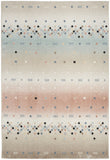 5' X 7' Tan Orange and Ivory Geometric Flatweave Area Rug