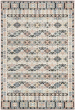 7' X 9' Ivory Tan And Black Geometric Flatweave Area Rug