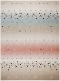 8' X 10' Tan Orange and Ivory Geometric Flatweave Area Rug