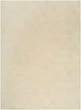 4' X 6' Ivory Wool Geometric Area Rug