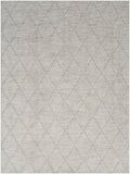 5' X 7' Gray Wool Geometric Area Rug