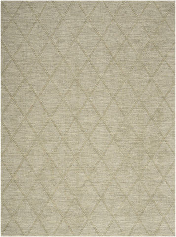5' X 7' Sage Wool Geometric Area Rug