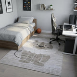 5' X 8' Beige and Gray Juvenile Animals Youthful Area Rug