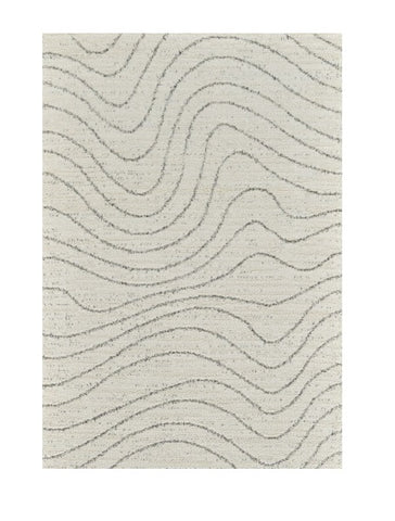 5' X 8' Cream and Beige Abstract Area Rug