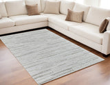 5' X 8' Gray Abstract Area Rug
