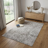 4' X 6' Cream and Beige Abstract Area Rug