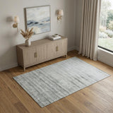 4' X 6' Silver And Gray Abstract Hand Woven Area Rug