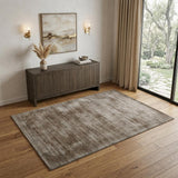4' X 6' Brown And Gray Abstract Hand Woven Area Rug