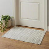 2' X 3' Ivory And Gray Abstract Hand Woven Area Rug