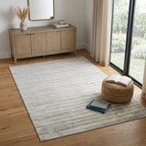 4' X 6' Ivory And Gray Abstract Hand Woven Area Rug