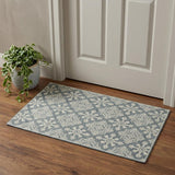 2' X 3' Dark Gray And Ivory Wool Oriental Hand Hooked Area Rug